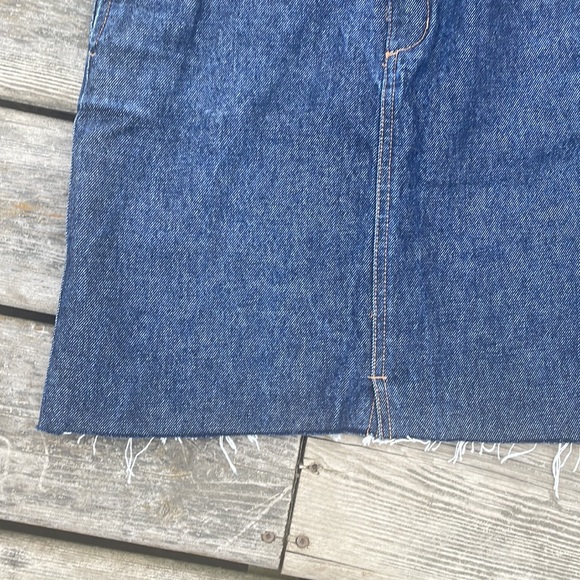 Esprit Dark Wash Raw Hem Denim Skirt - Picture 4 of 9